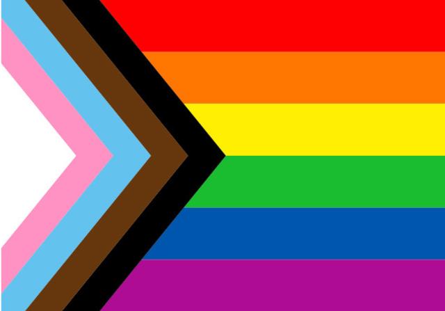 LGBTQ flag signals LGBTQ-friendly business